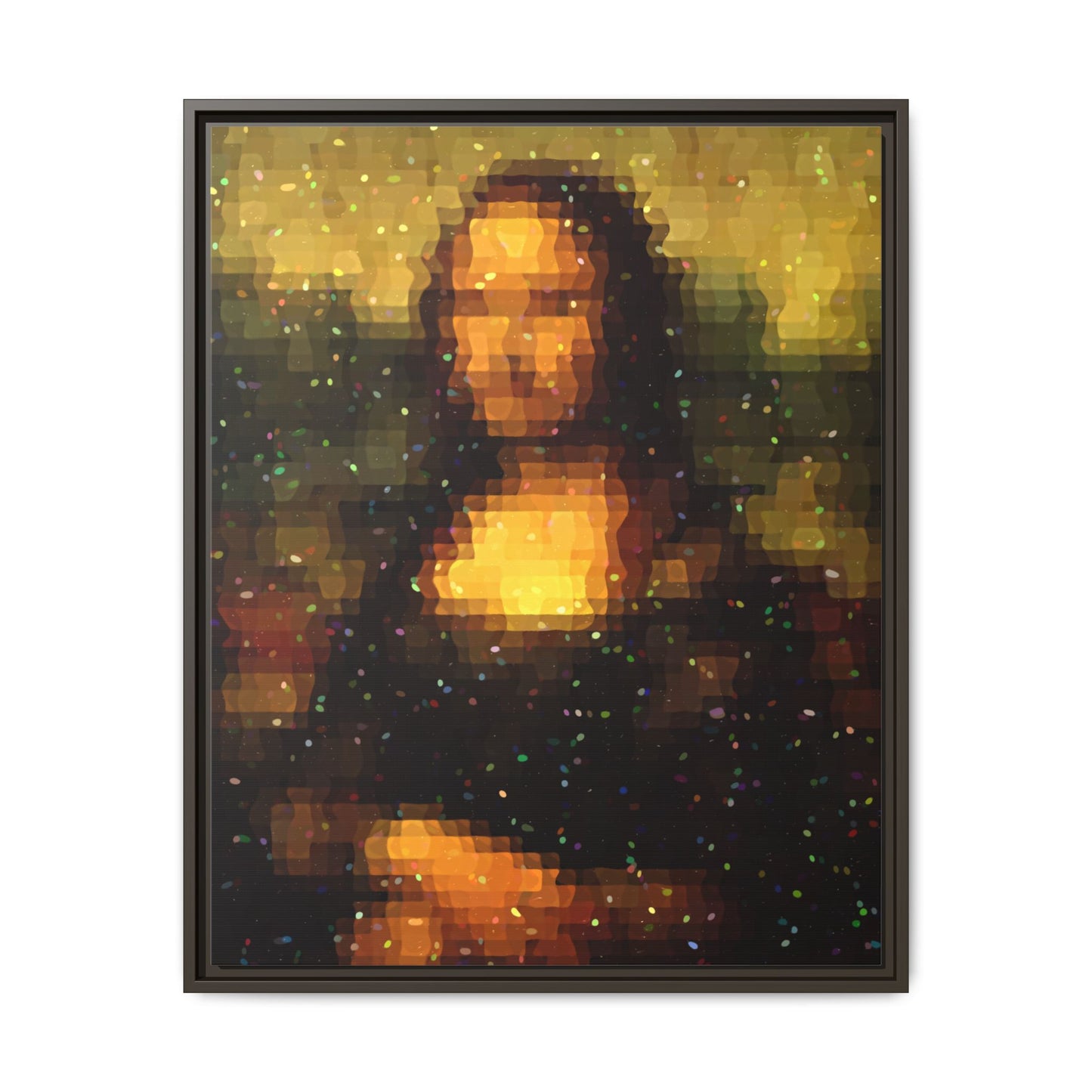 Pixel Muse — Silent Smile - Framed Canvas