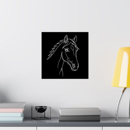 Horse Portrait Sketch - Poster