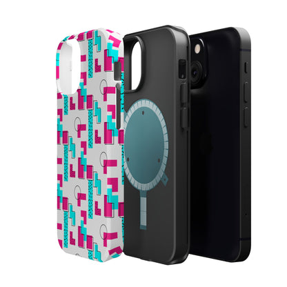 Retro Geometric Vibes - Magnetic Phone Case