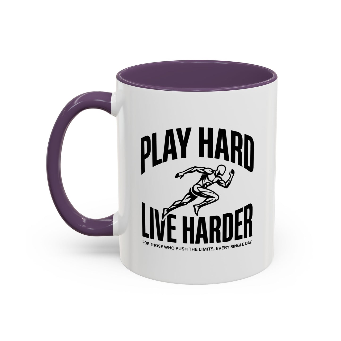 Play Hard / Live Harder - Color Accent Mug