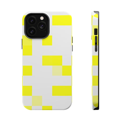 Yellow Pixel Grid -  Magnetic Phone Case