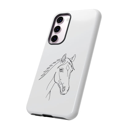 Horse Portrait Sketch - Tough Phone Case