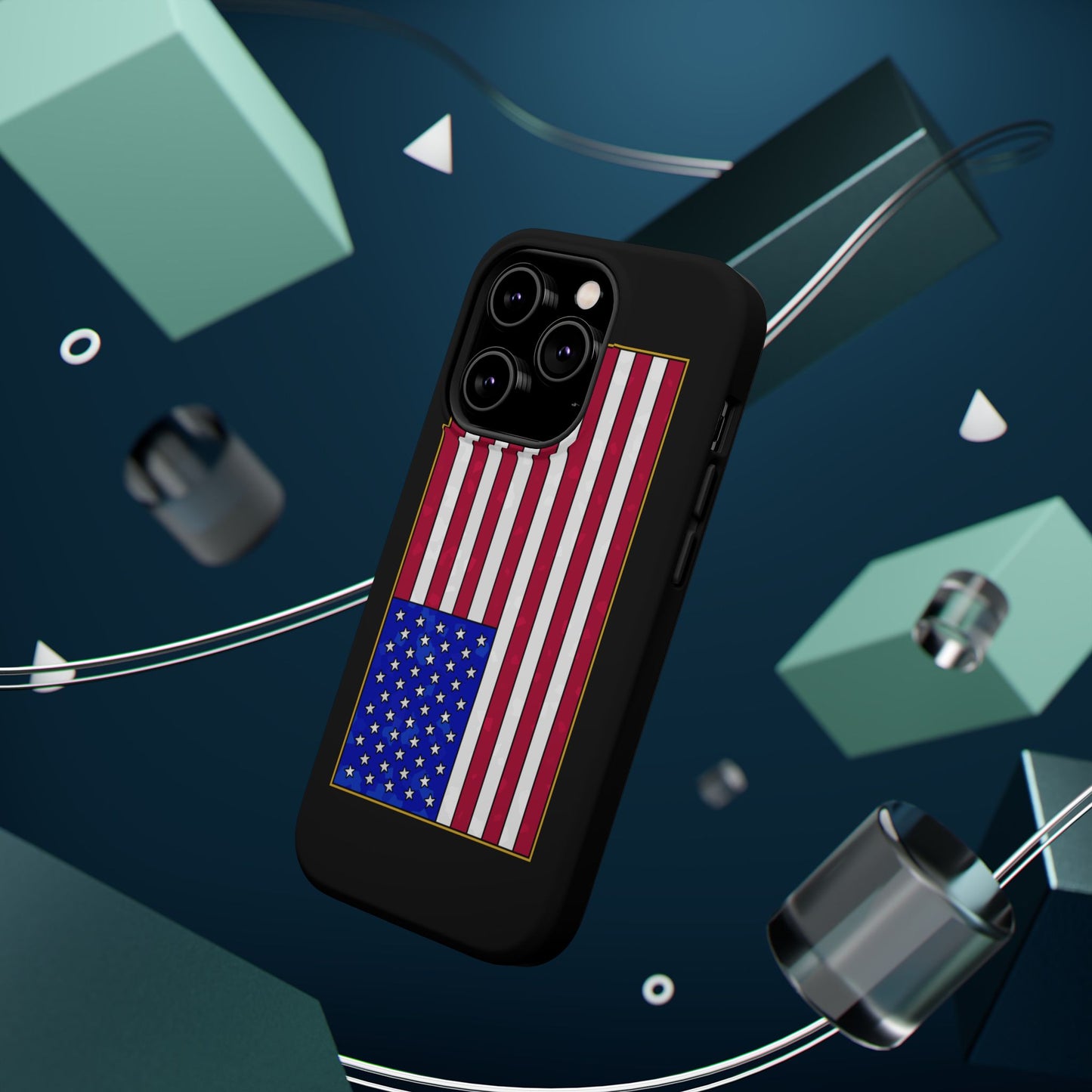 New Glory American Flag (Gold Edge Edition) - Magnetic Phone Case