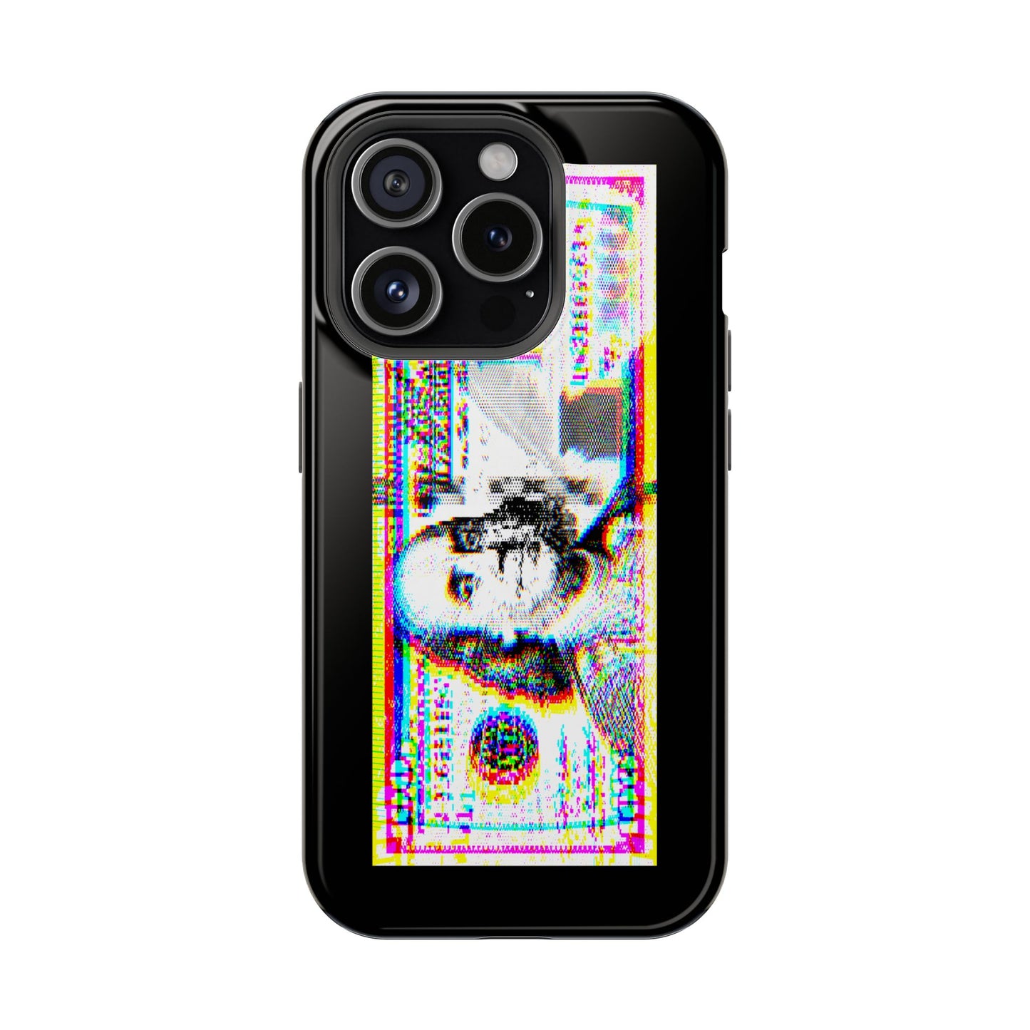 100 Dollars Bill - Neon Color Explosion - Magnetic Phone Case