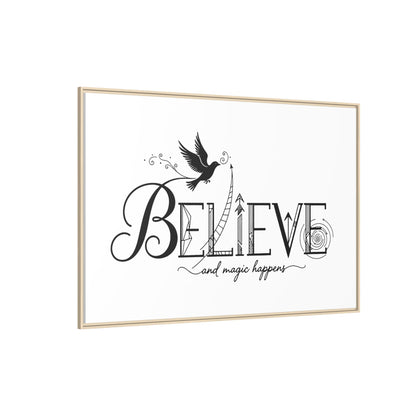 Believe and Magic Happens - Framed Canvas