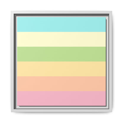 Pastel Stripes - Framed Canvas