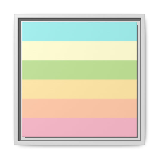 Pastel Stripes - Framed Canvas