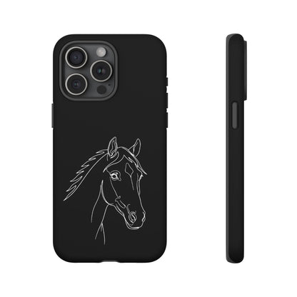 Horse Portrait Sketch - Tough Phone Case