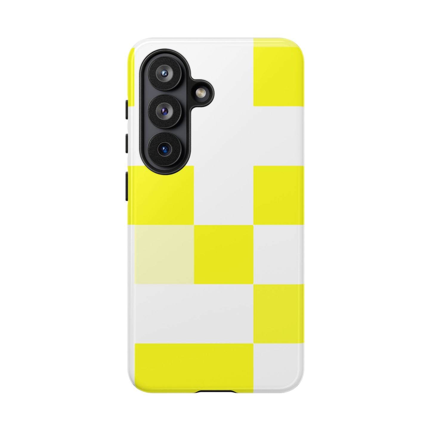 Yellow Pixel Grid - Phone Case