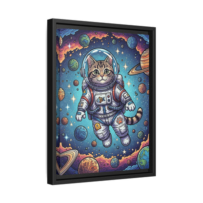 Astronaut Cat - Framed Canvas