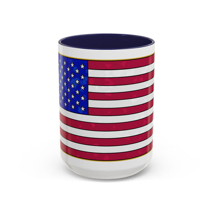 New Glory American Flag (Gold Edge Edition) - Color Accent Mug