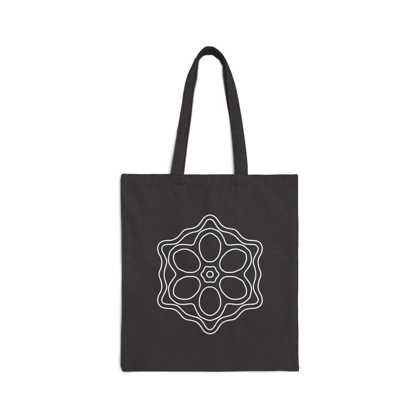 Hand-Drawn Floral Cotton Canvas Tote Bag, Eco-Friendly Shopping Bag, Reusable Grocery Tote, Gift for Garden Lovers, Sustainable Style
