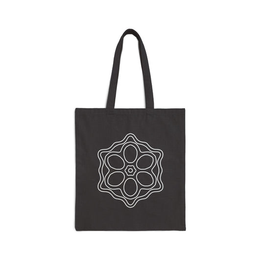 Hand-Drawn Floral Cotton Canvas Tote Bag, Eco-Friendly Shopping Bag, Reusable Grocery Tote, Gift for Garden Lovers, Sustainable Style