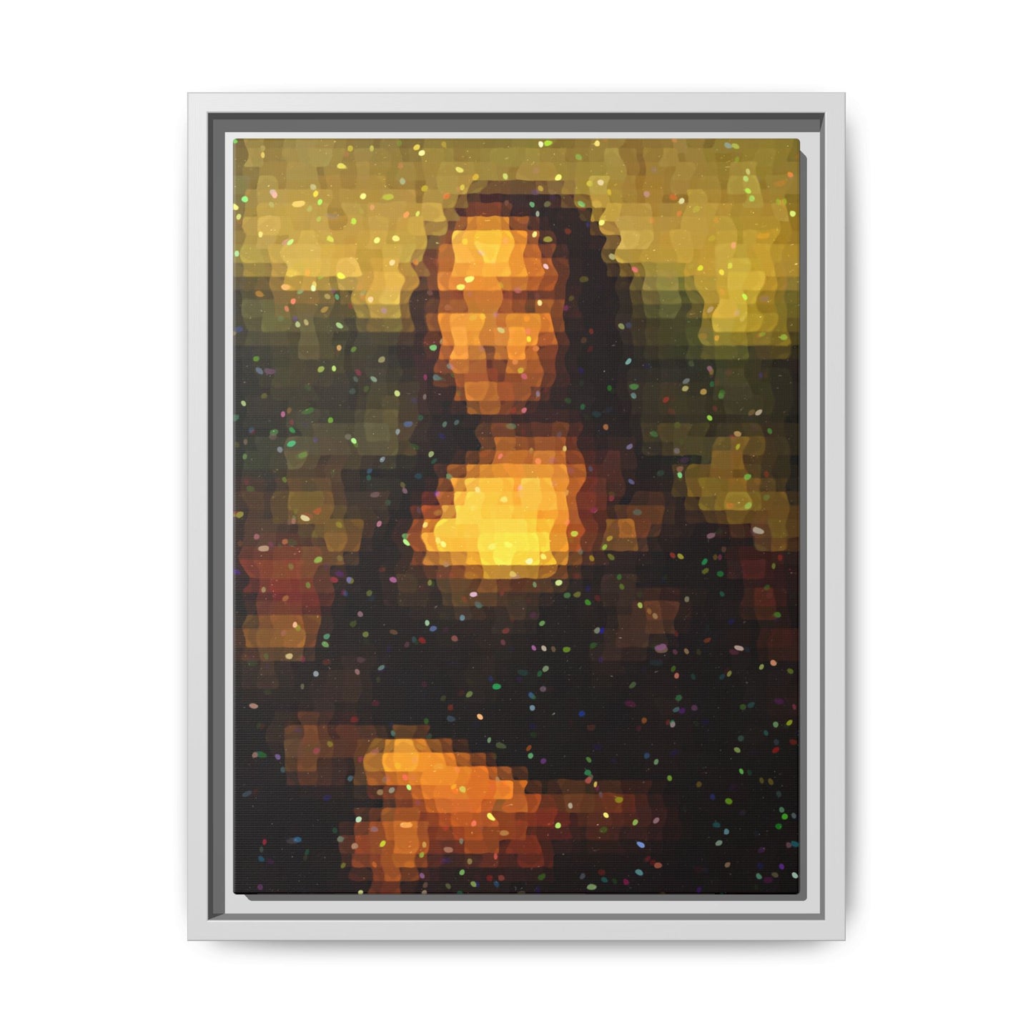 Pixel Muse — Silent Smile - Framed Canvas