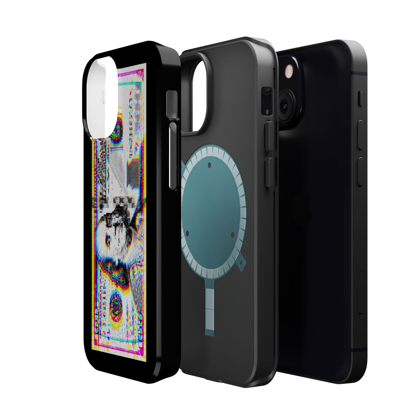 100 Dollars Bill - Neon Color Explosion - Magnetic Phone Case