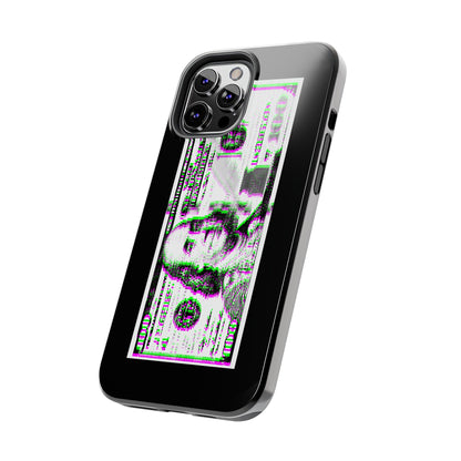 100 Dollars Bill - Green/Magenta Glitch - Phone Case