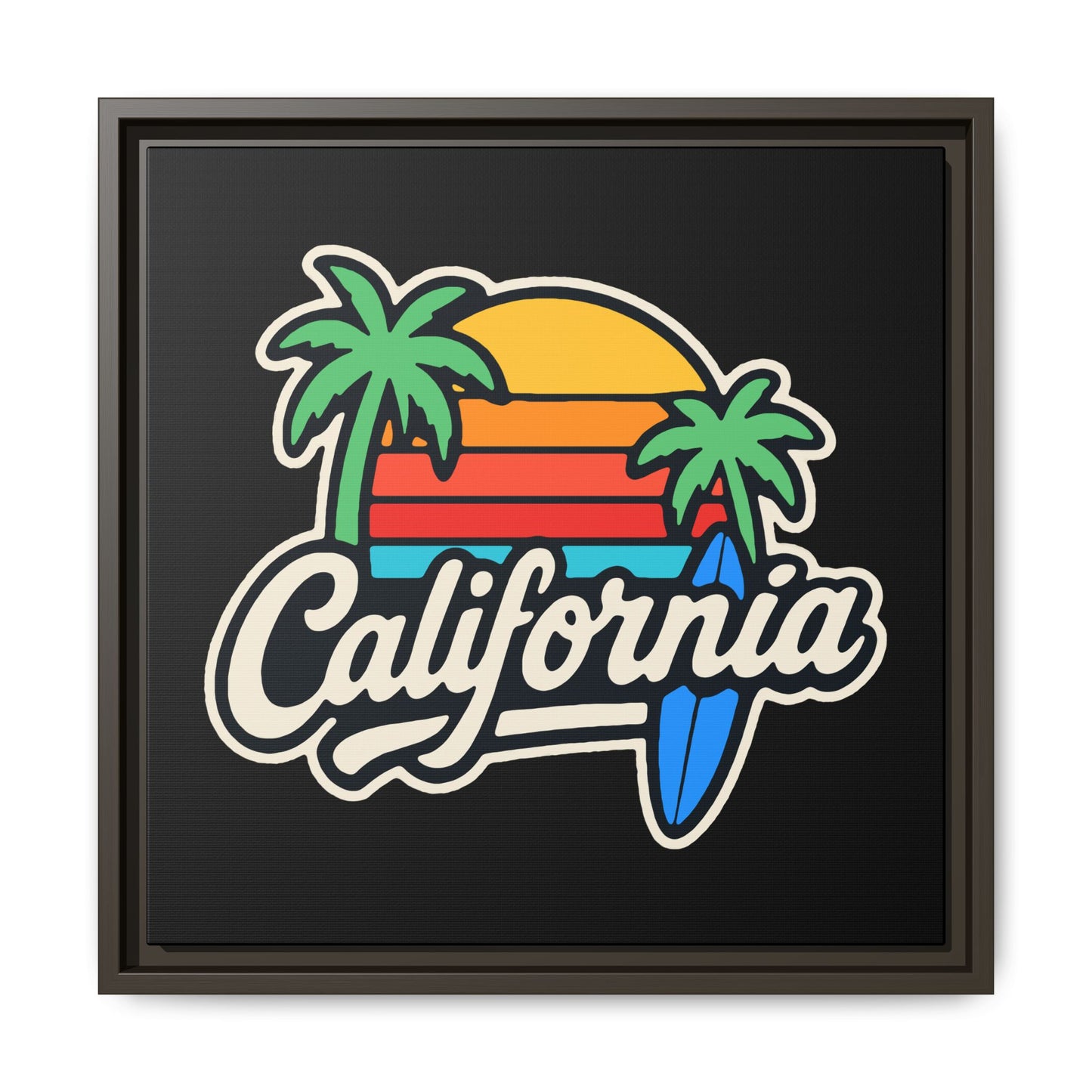 California Surf Vibes - Framed Canvas