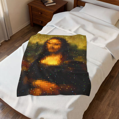 Pixel Muse — Silent Smile - Plush Blanket