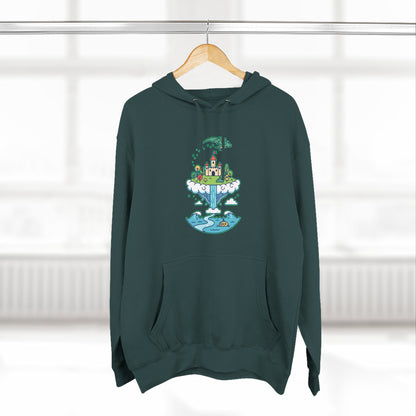 Floating Castle Dragon - Magical Fantasy Island - Hoodie