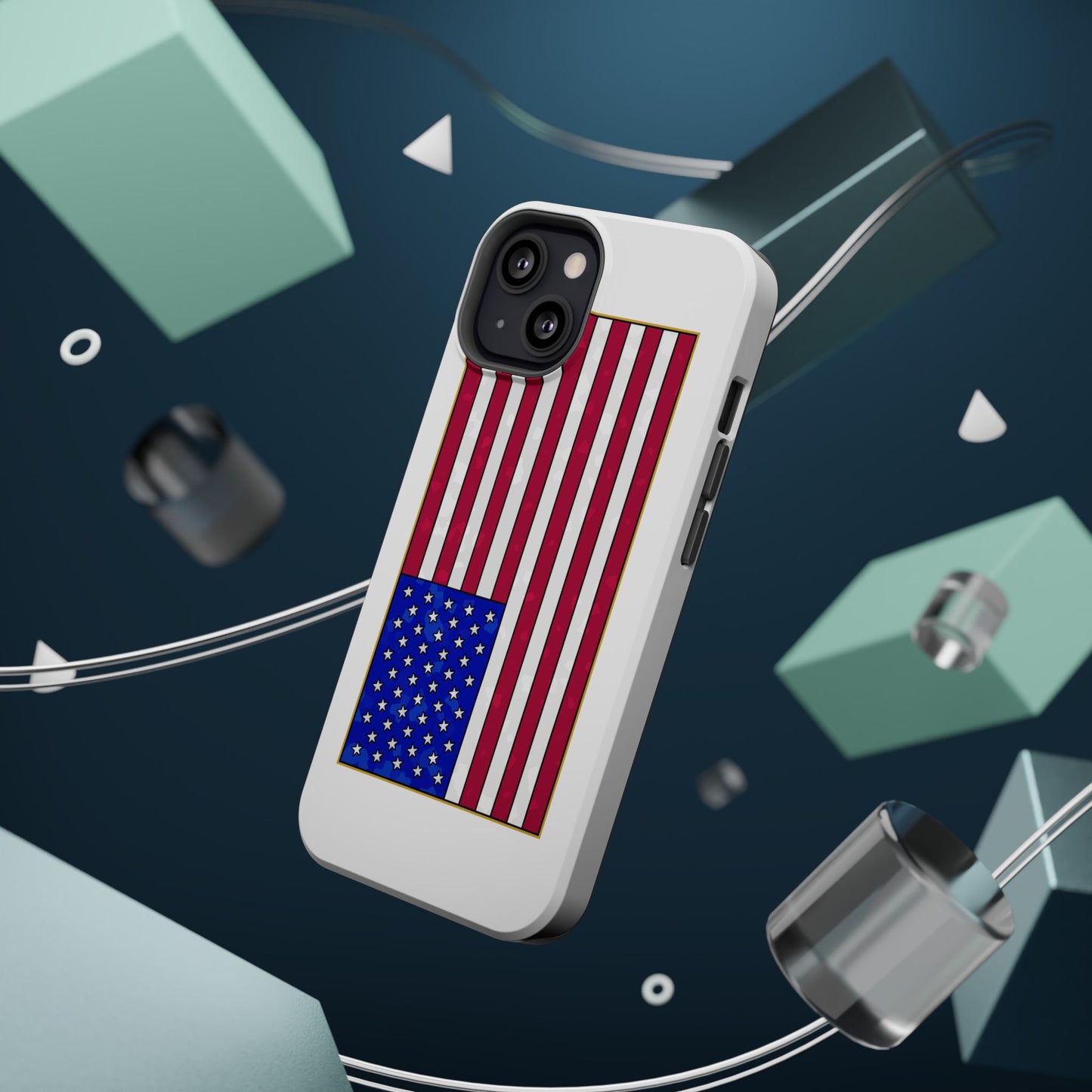 New Glory American Flag (Gold Edge Edition) - Magnetic Phone Case
