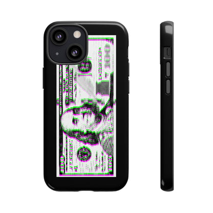 100 Dollars Bill - Green/Magenta Glitch - Phone Case
