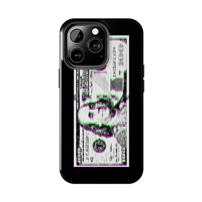 100 Dollars Bill - Green/Magenta Glitch - Phone Case
