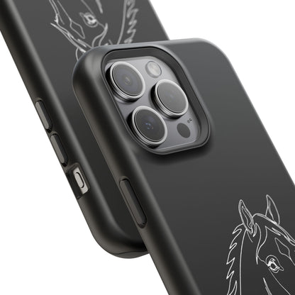 Horse Portrait Sketch - Magnetic Phone Case