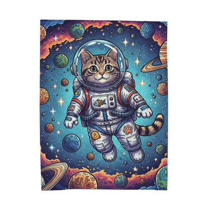 Astronaut Cat - Plush Blanket