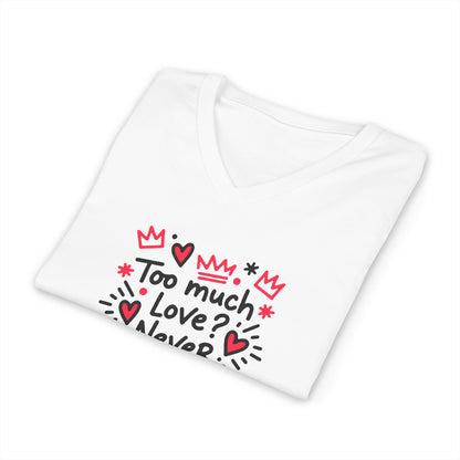 Too Much Love? Never Enough - V-Neck Tee