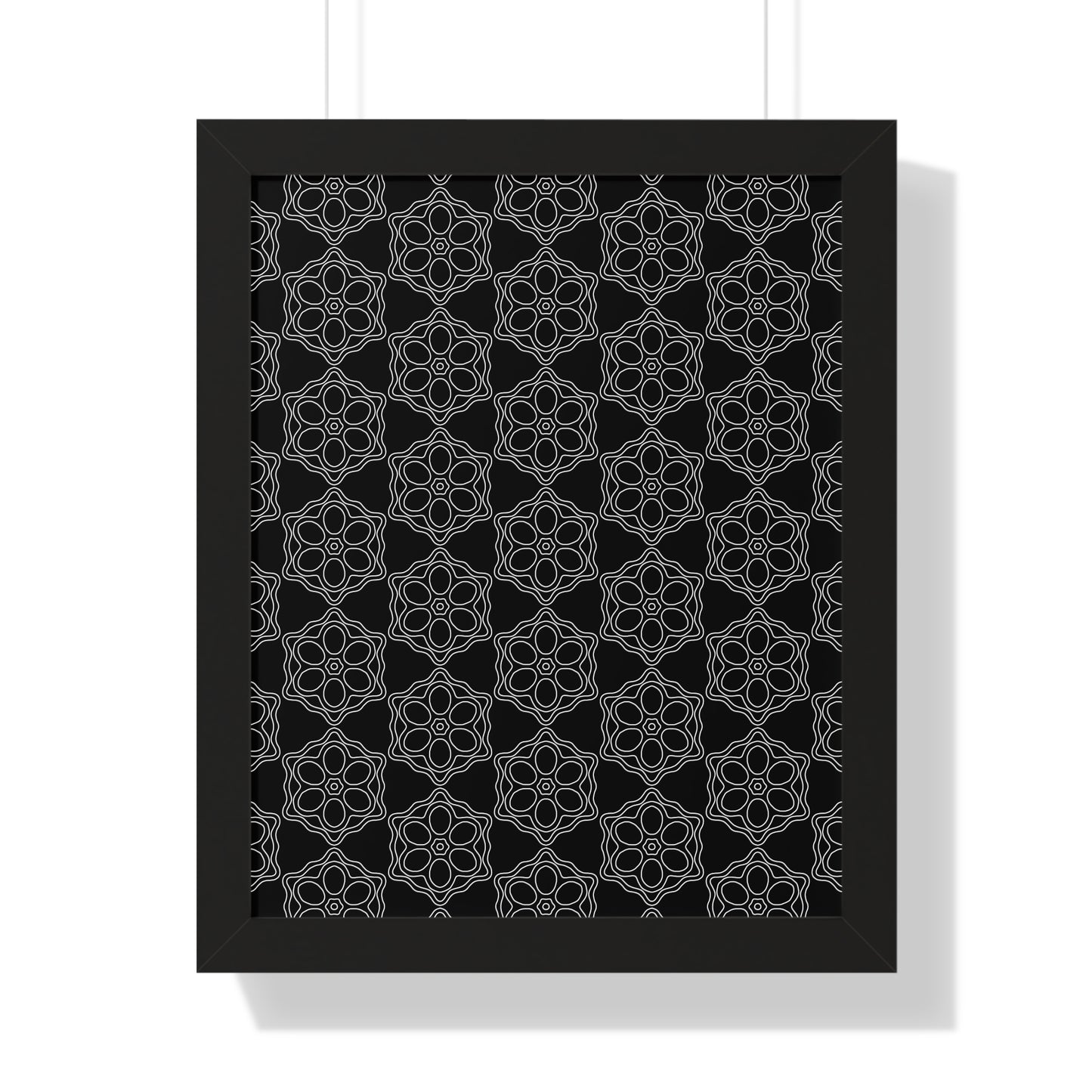 Geometric Sacred Flower - Framed Poster