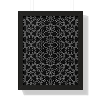 Geometric Sacred Flower - Framed Poster