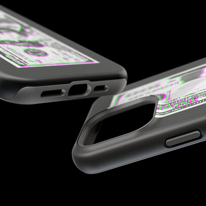 100 Dollars Bill - Green/Magenta Glitch - Magnetic Phone Case