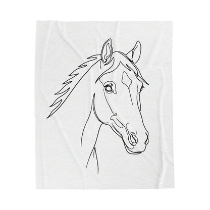Horse Portrait Sketch - Blanket