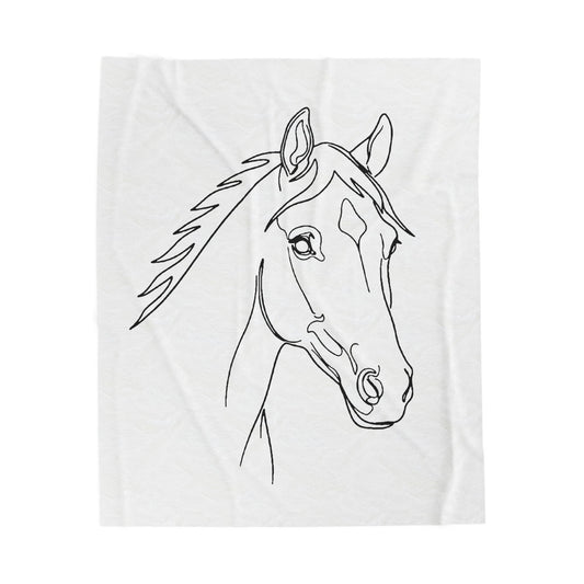 Horse Portrait Sketch - Blanket