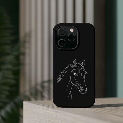 Horse Portrait Sketch - Magnetic Phone Case