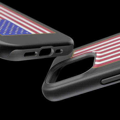 New Glory American Flag (Gold Edge Edition) - Magnetic Phone Case