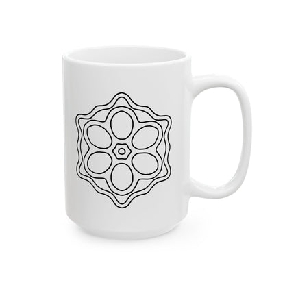 Elegant Monochrome Ceramic Mug, Modern Coffee Cup, Minimalist Tea Mug, Perfect Gift for Housewarmings, Birthdays, or Holidays