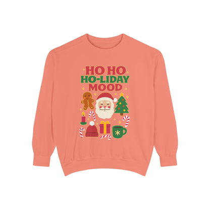 Festive Sweatshirt, Ho Ho Ho-liday Mood, Christmas Gift, Unisex Pullover, Cozy Holiday Wear, Cute Sweater, Winter Apparel
