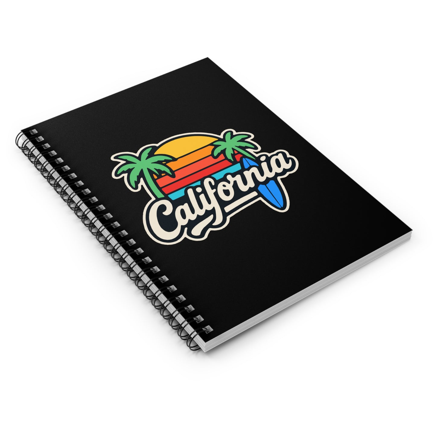 California Surf Vibes - Spiral Notebook