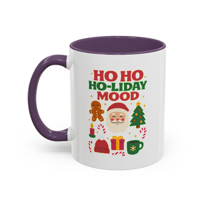Ho Ho Ho-liday Mood - Color Accent Mug