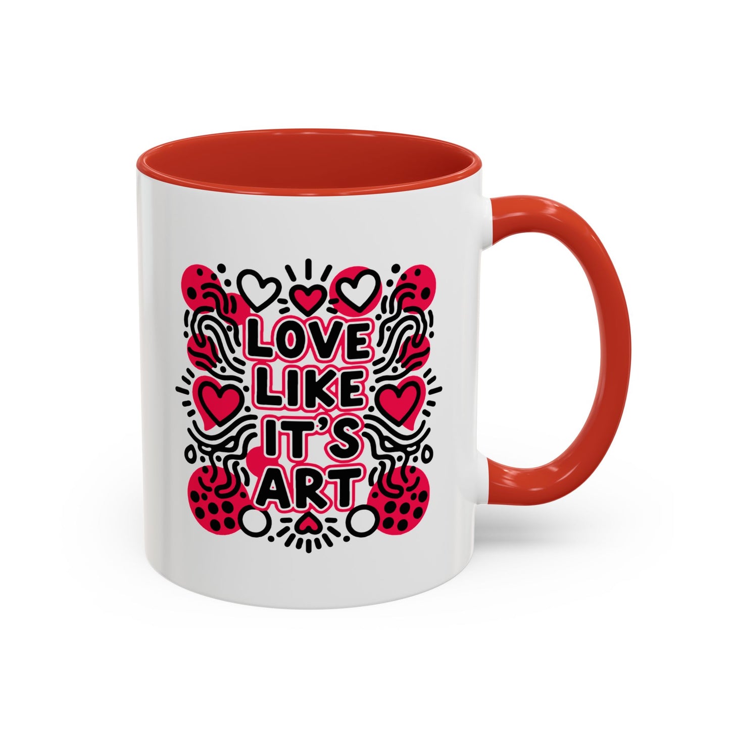 Love Like It's Art - Color Accent Mug