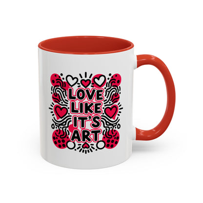 Love Like It's Art - Color Accent Mug