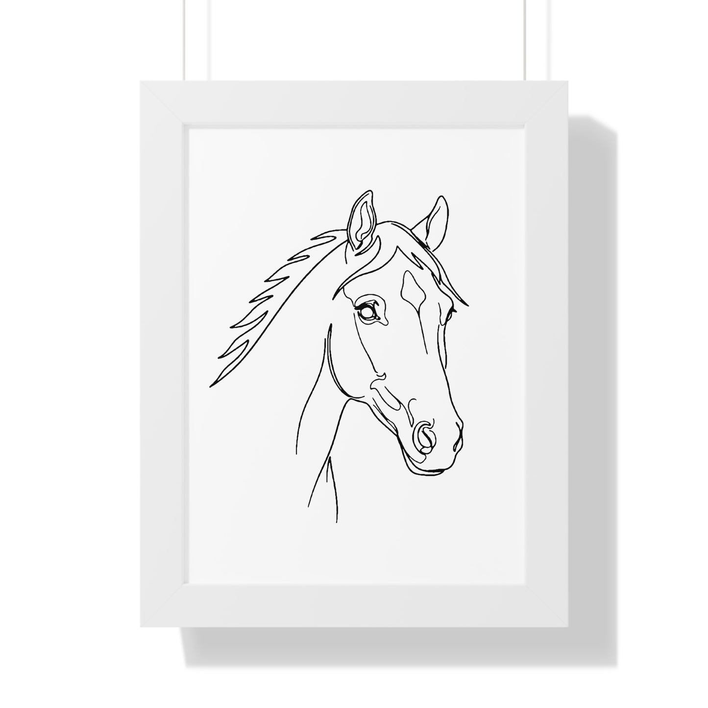 Horse Portrait Sketch - Framed Poster