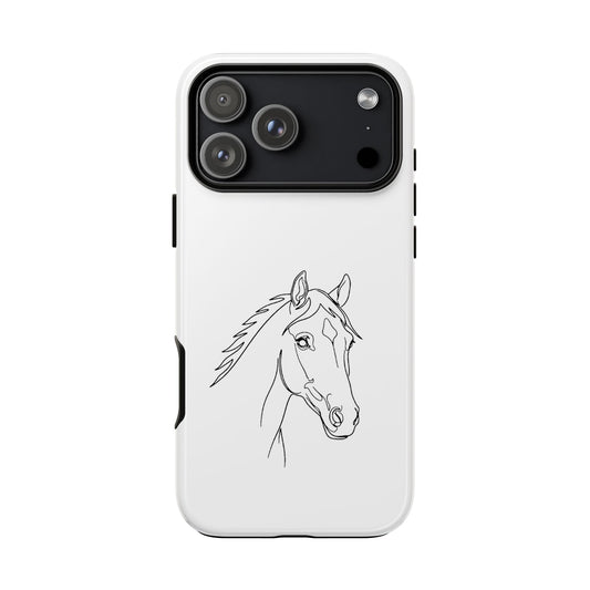Horse Portrait Sketch - Tough Phone Case