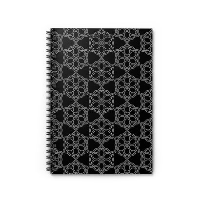 Geometric Sacred Flower - Spiral Notebook