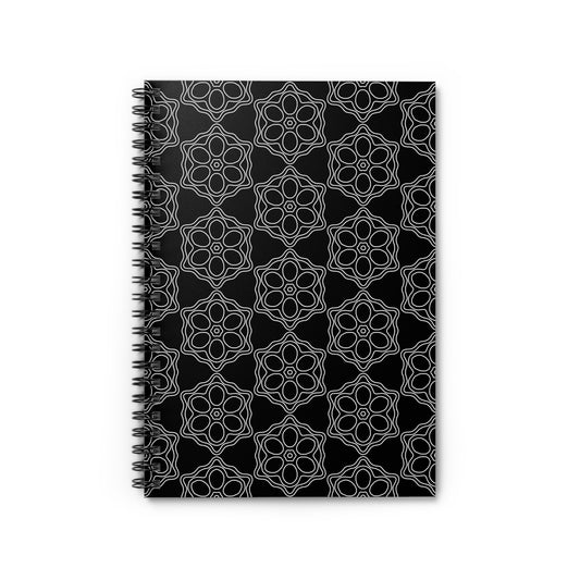 Geometric Sacred Flower - Spiral Notebook