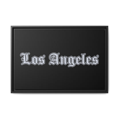 Los Angeles Matte Canvas Art, Framed Wall Decor, Urban Home Art, City Poster, Gift for Angelenos, Modern Art Piece - Silver Edition