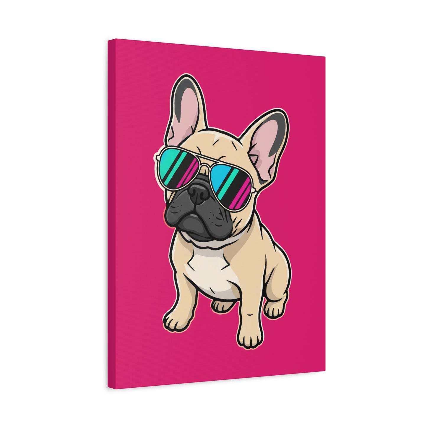 French Bulldog with Sunglasses - Canvas