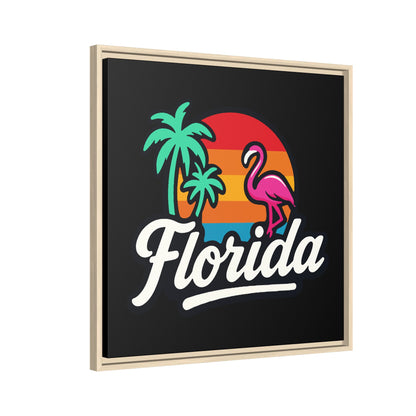Florida Sunset Palm - Framed Canvas