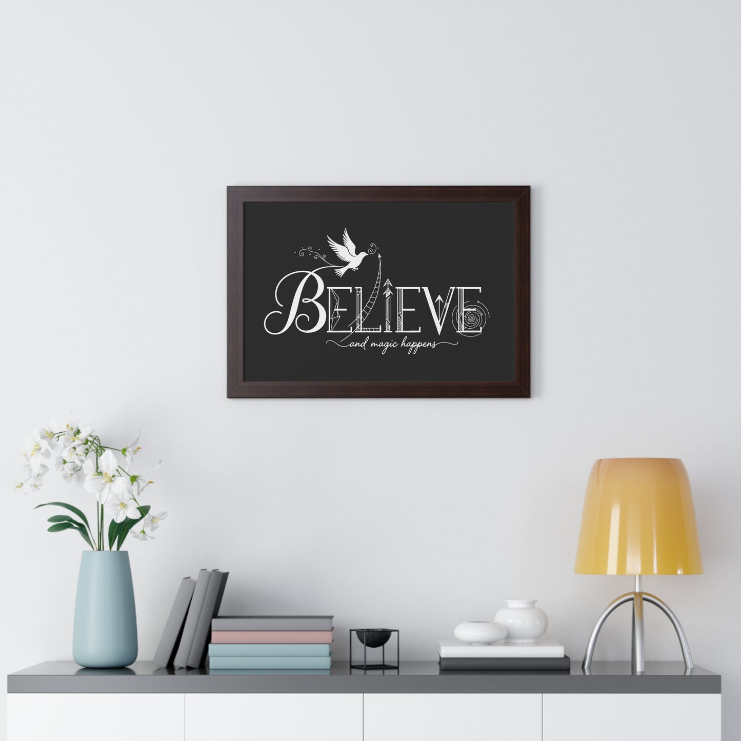 Believe and Magic Happens - Framed Poster